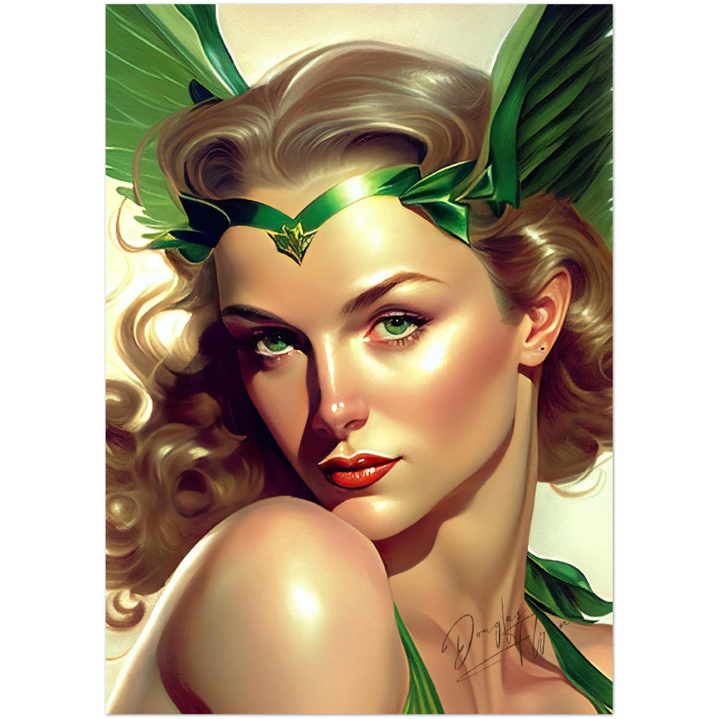 »The Emerald Enforcer« retro poster