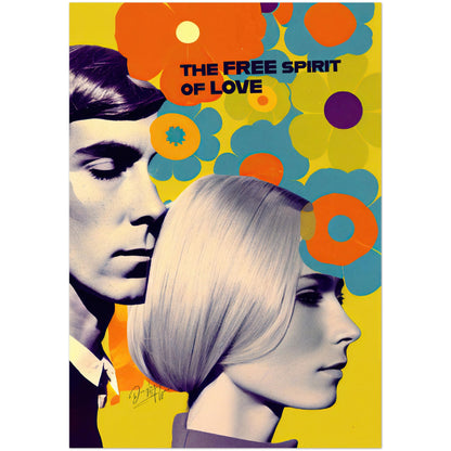»The Free Spirit of Love«retro poster