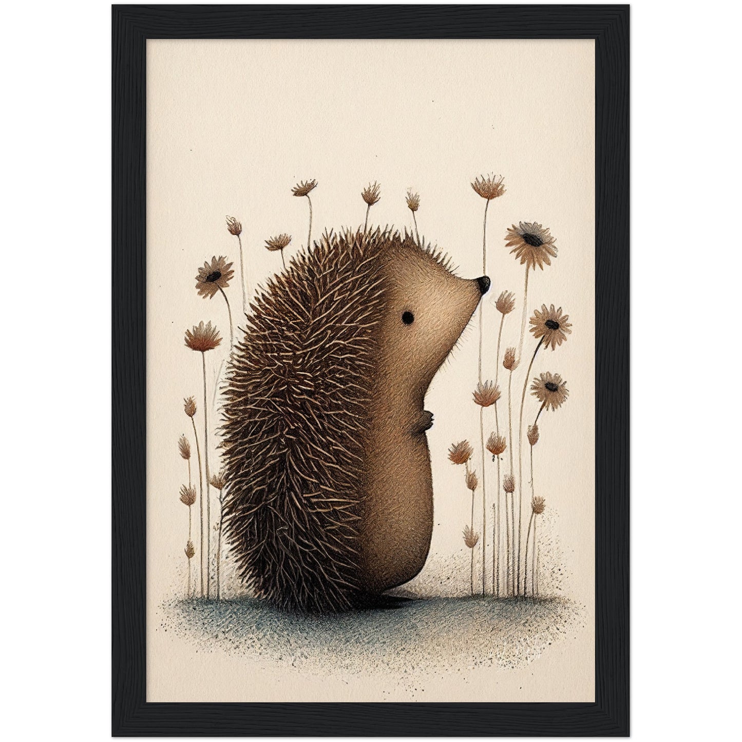 »Hedgehog Snuffle and Zone Out« retro poster