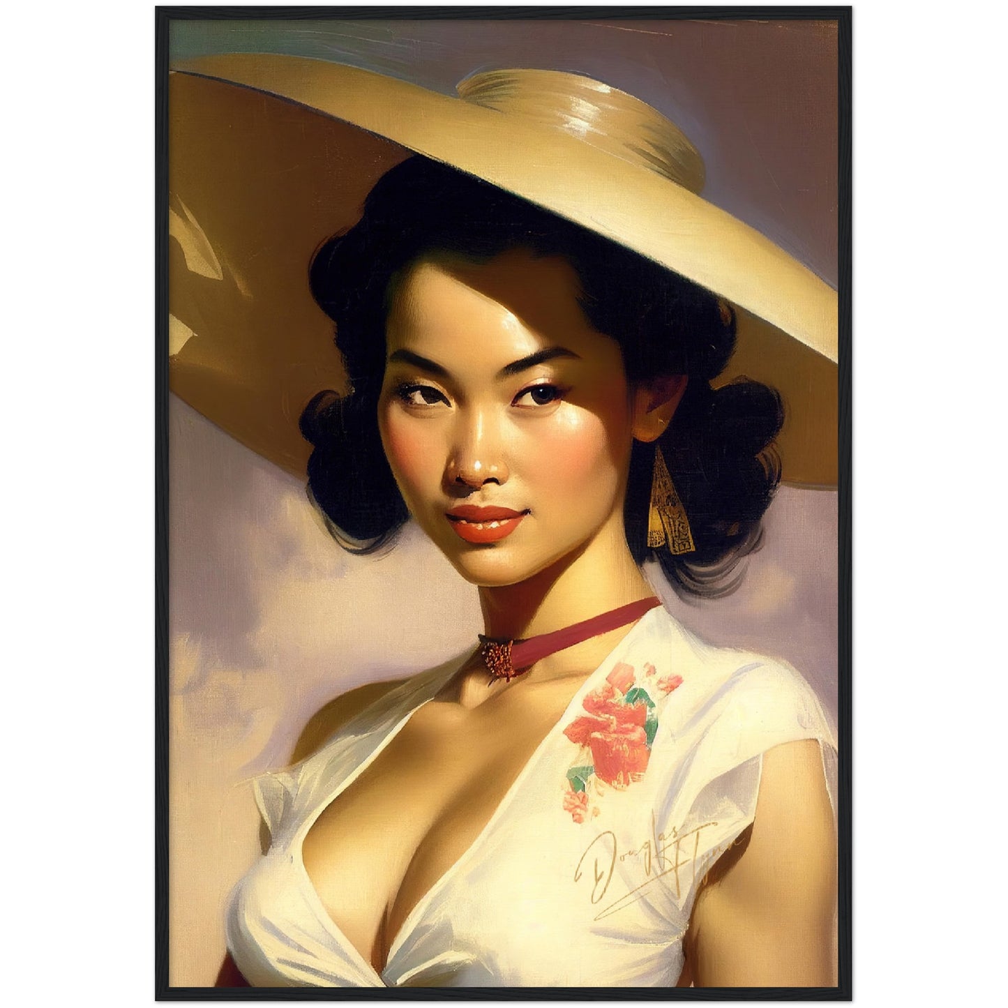 »Gloria's Glamorous Glow« retro poster