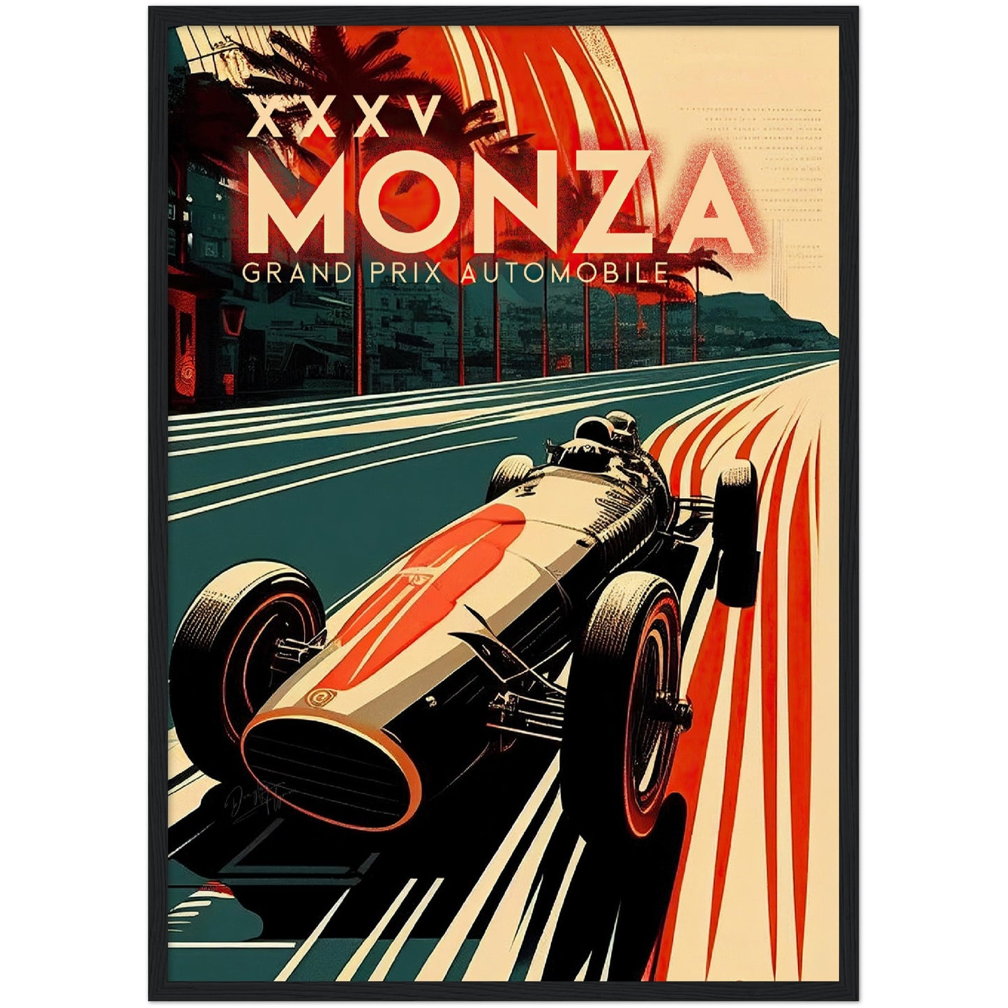 »Famous Four Wheels« retro poster