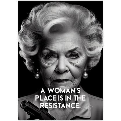 »A Womans Place Is In The Resistance« retro poster