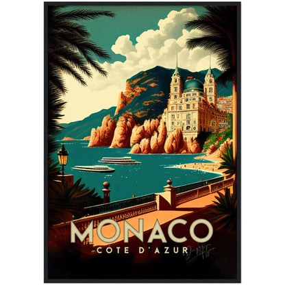»Monaco, travel poster« retro poster