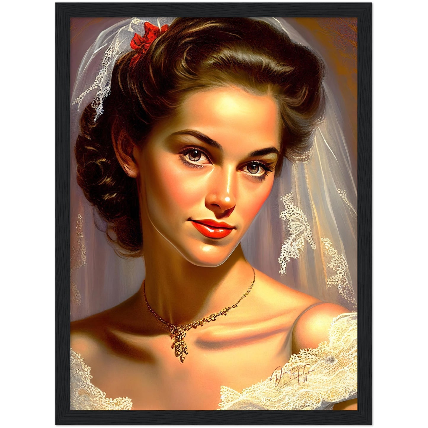 »Veiled Wedding« retro poster