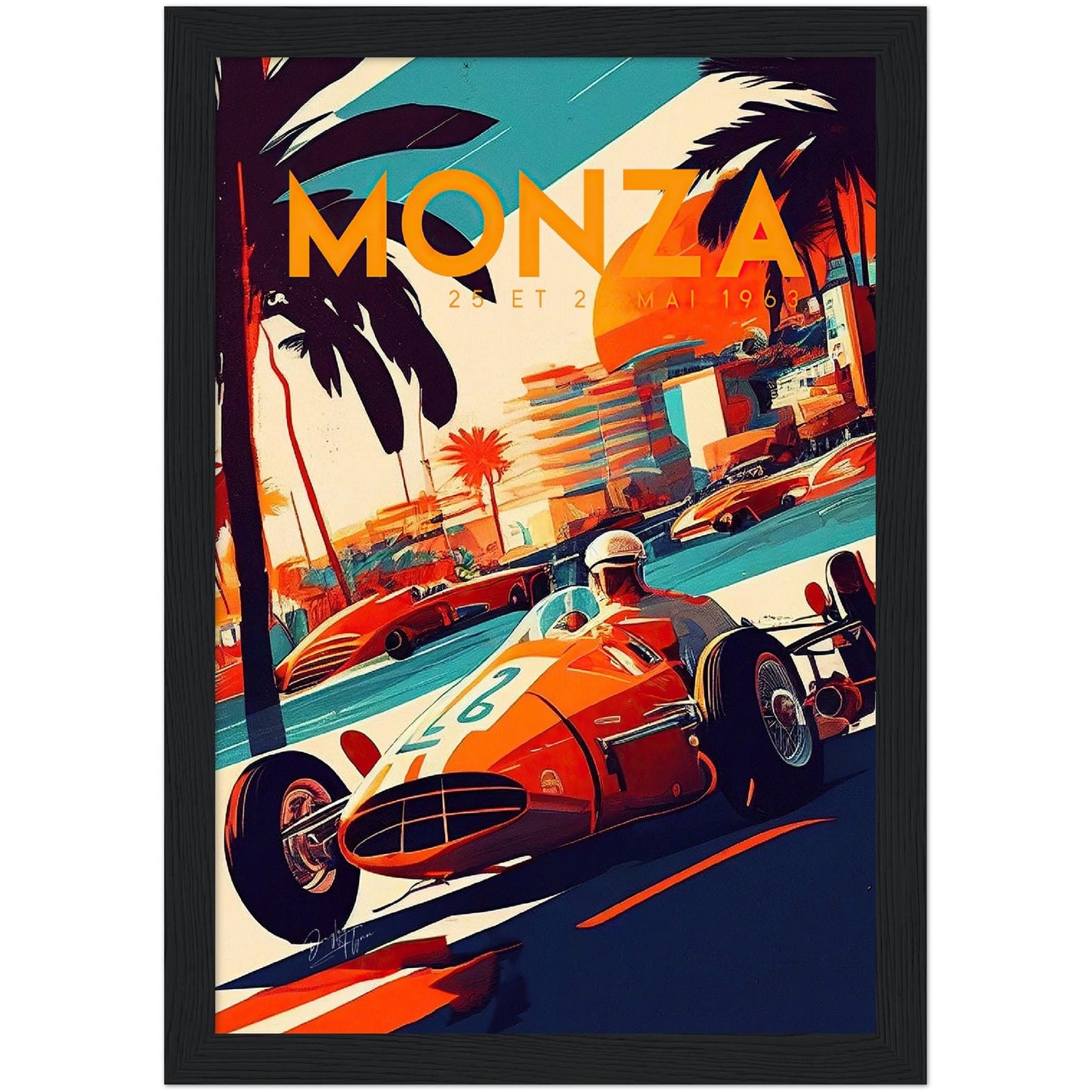 »Untold Stories of Racing« retro poster