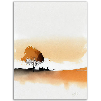 »Whispers of the Wild in Orange Hues« retro poster