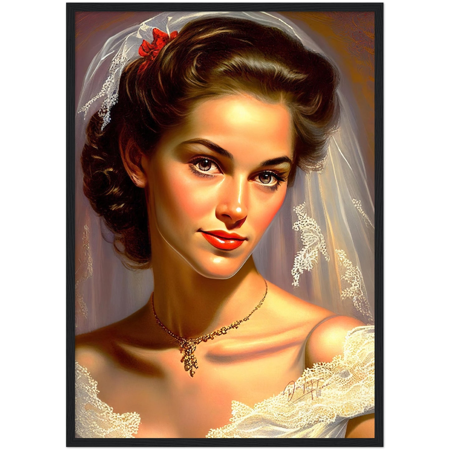 »Veiled Wedding« retro poster