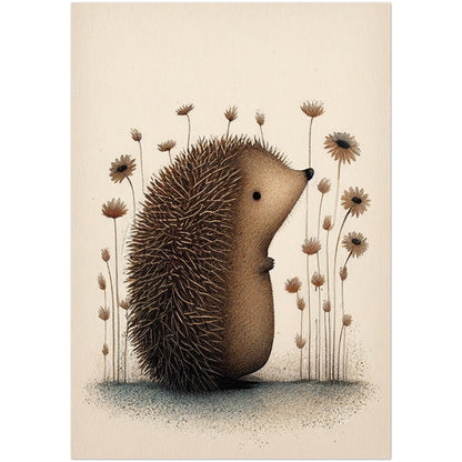 »Hedgehog Snuffle and Zone Out« retro poster