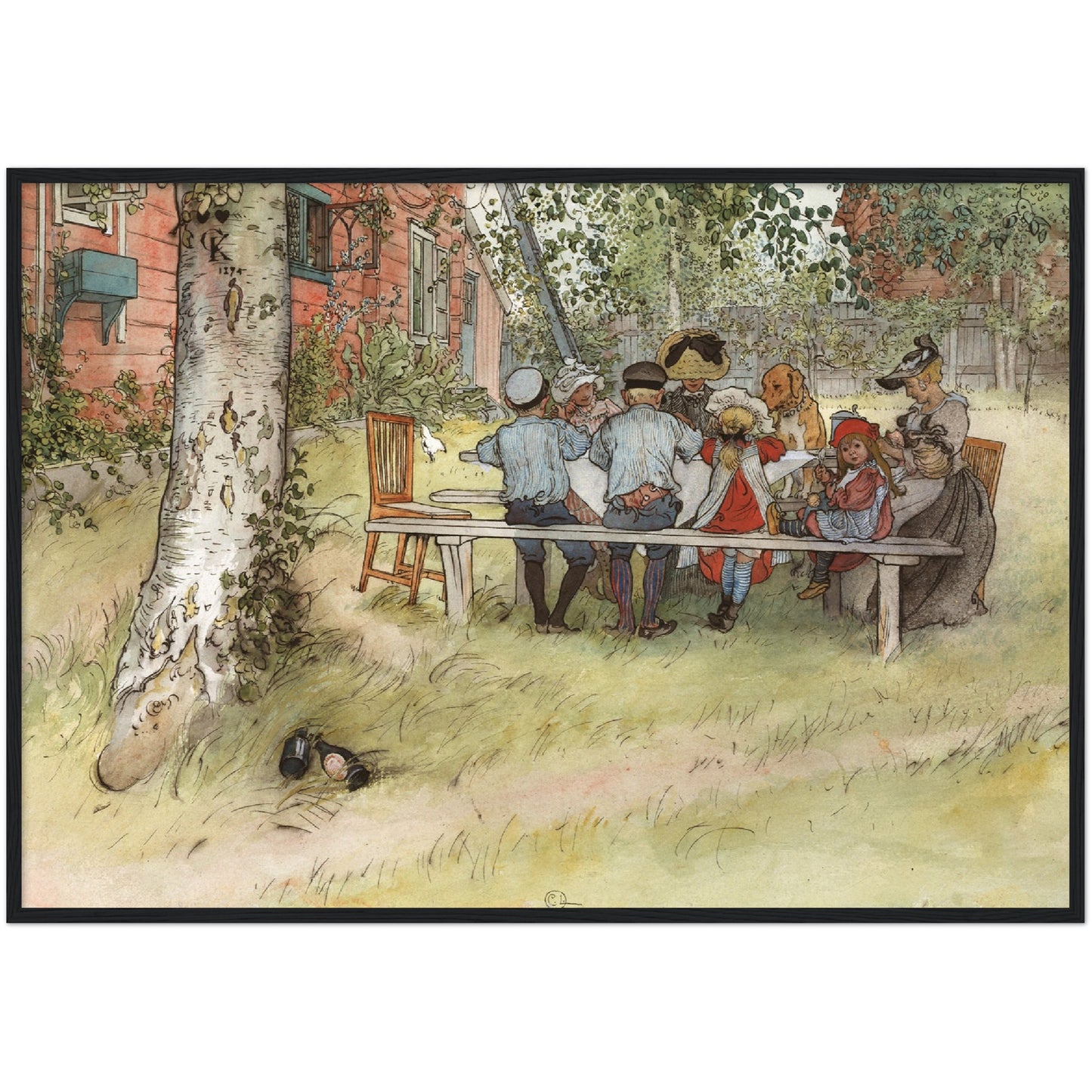 »Frukost under stora björken« av Carl Larsson