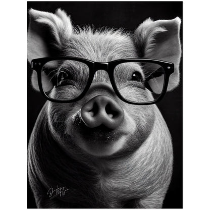»Brainy Little Piggie« retro poster