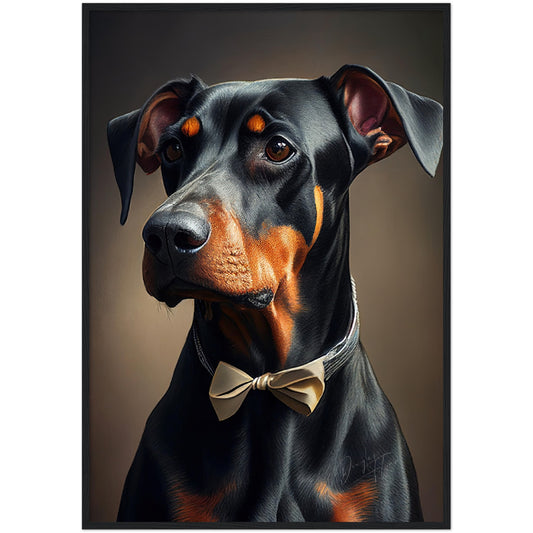 »Doberman Pinscher med rosett«