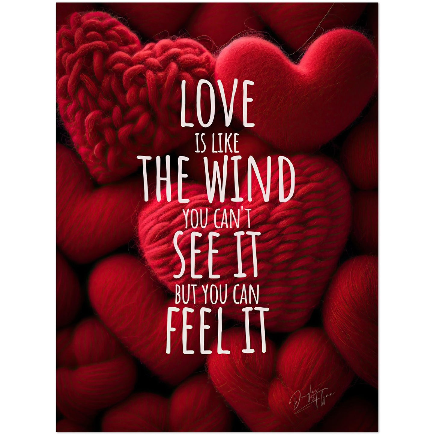 »Love Is Like The Wind« retro poster