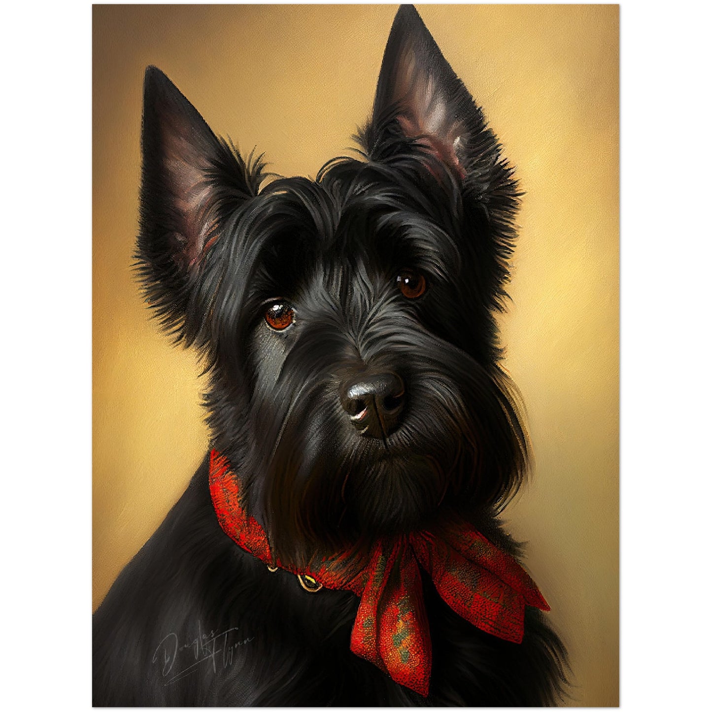 »Scottish Terrier med rosett«