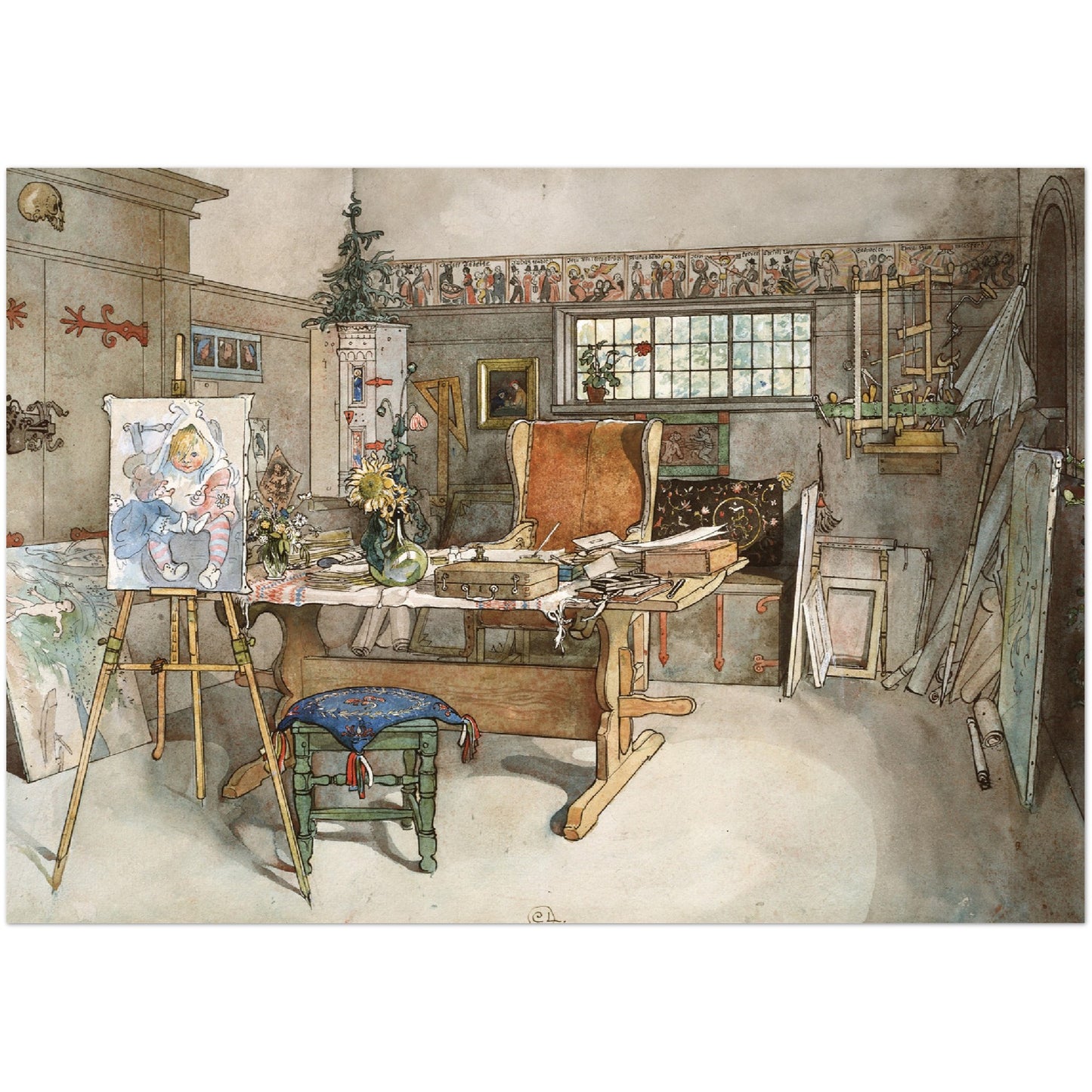 »Ateljén, andra hälften« av Carl Larsson