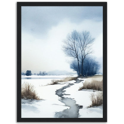»Winter blues« retro poster