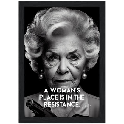 »A Womans Place Is In The Resistance« retro poster