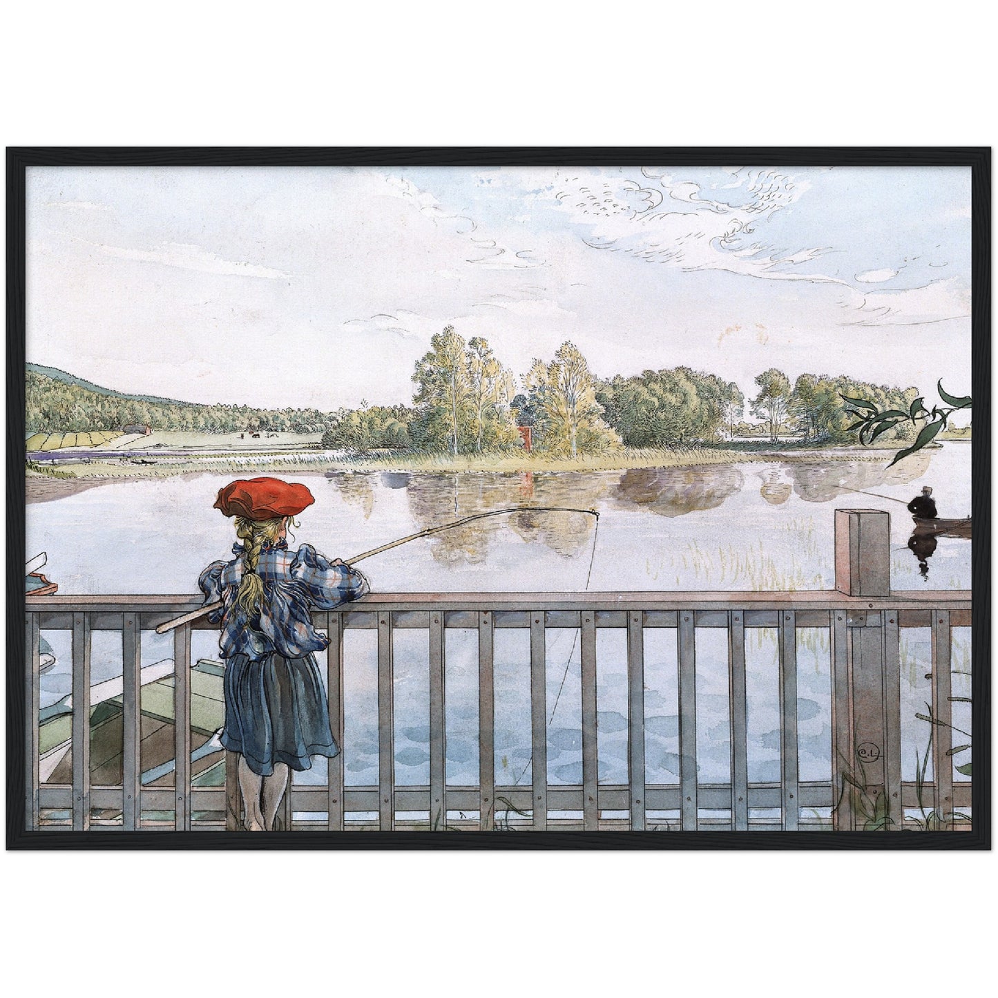 »Lisbeth metar« av Carl Larsson