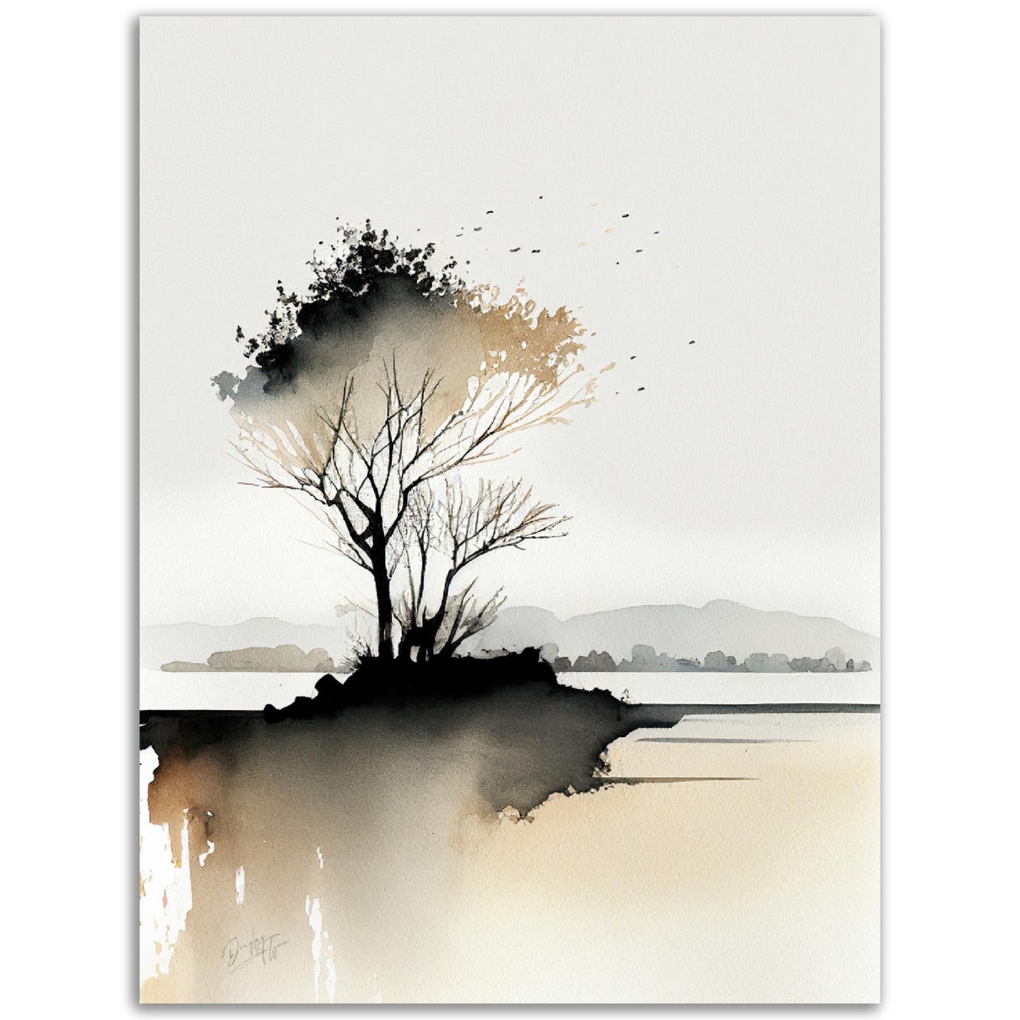 »Passionate Brushstrokes of Nature« retro poster