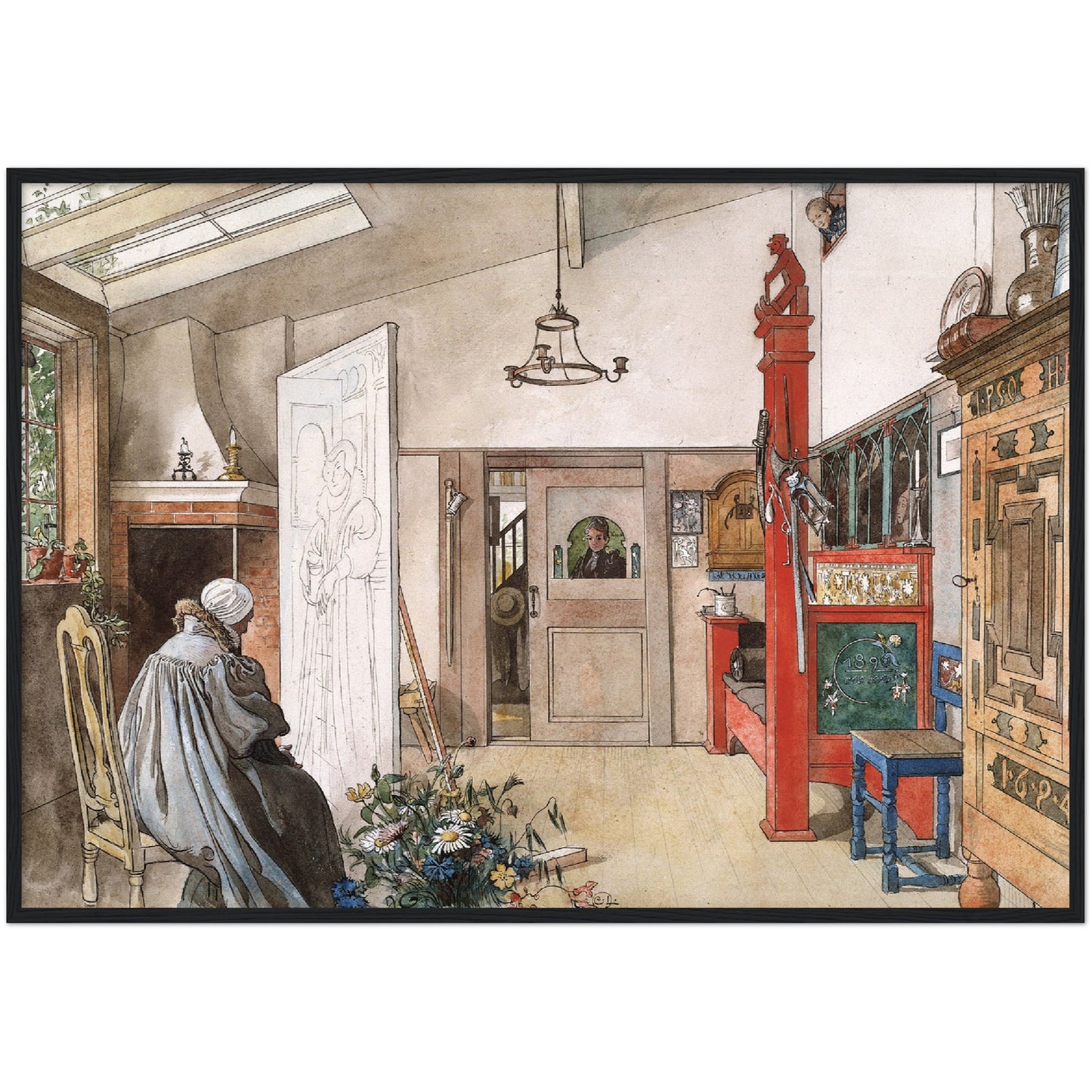 »Ateljén, ena hälften« av Carl Larsson