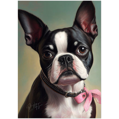 »Boston Terrier med rosett«