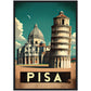 »Pisa, travel poster« retro poster