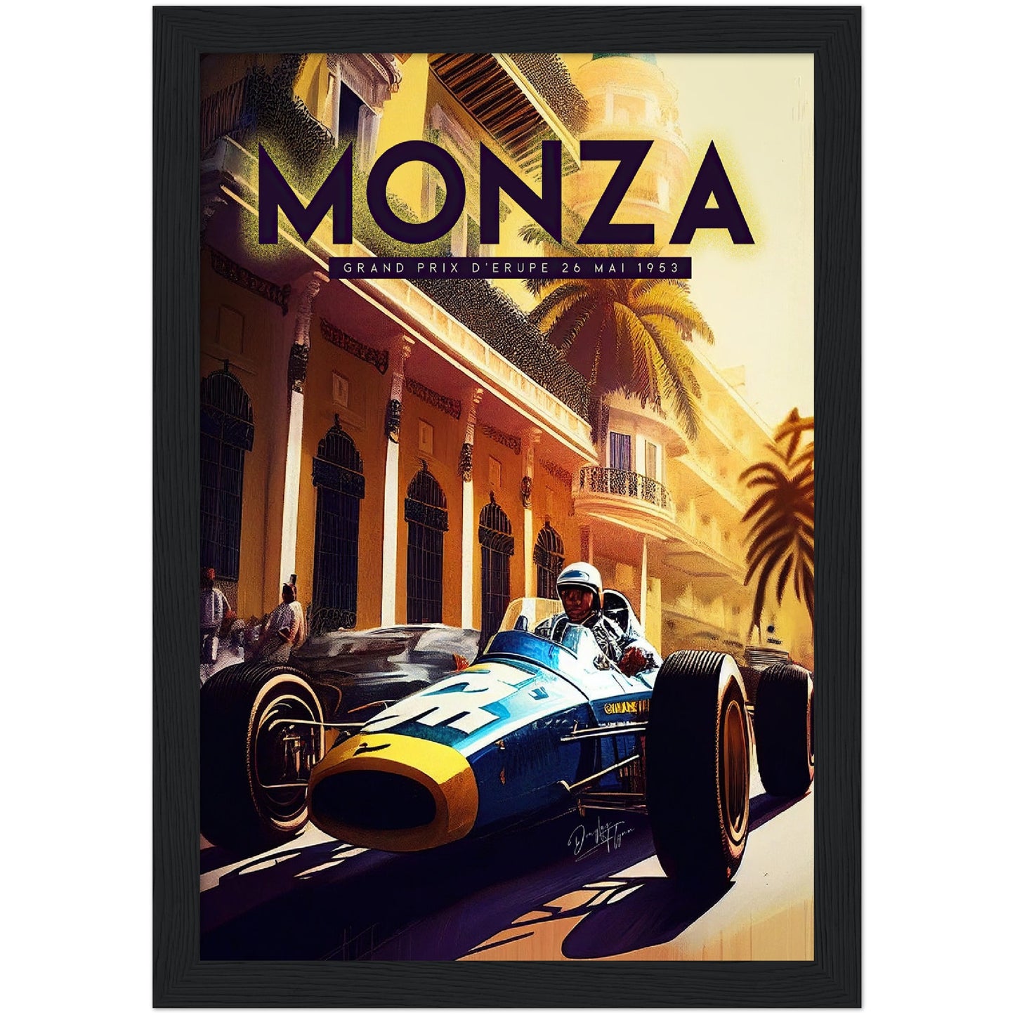 »Revved-Up Retro Racing« retro poster