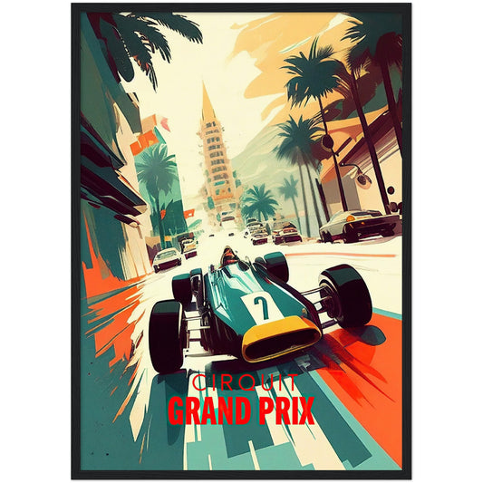 »Old-School Open Wheels« retro poster