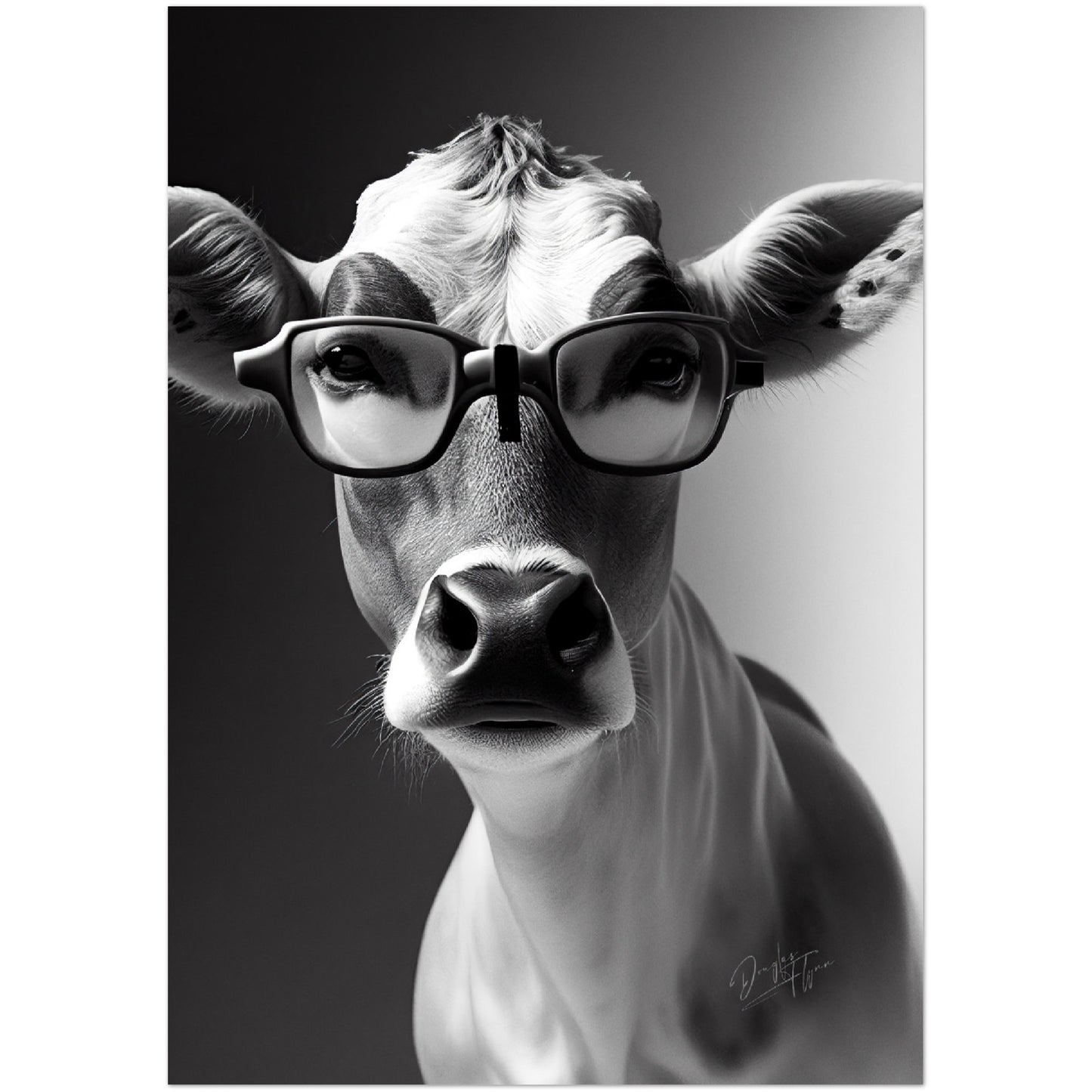 »Brainy Baby Cow« retro poster