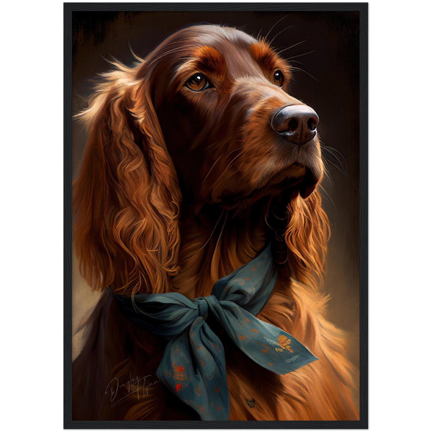 »Irish Setter med rosett«