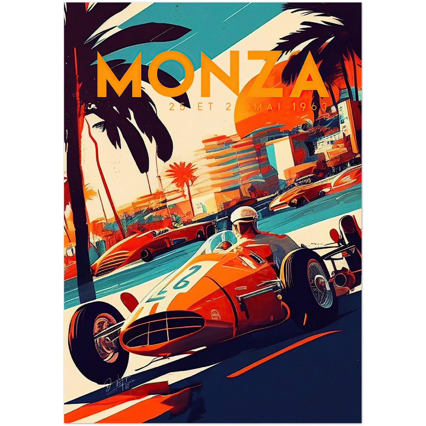 »Untold Stories of Racing« retro poster