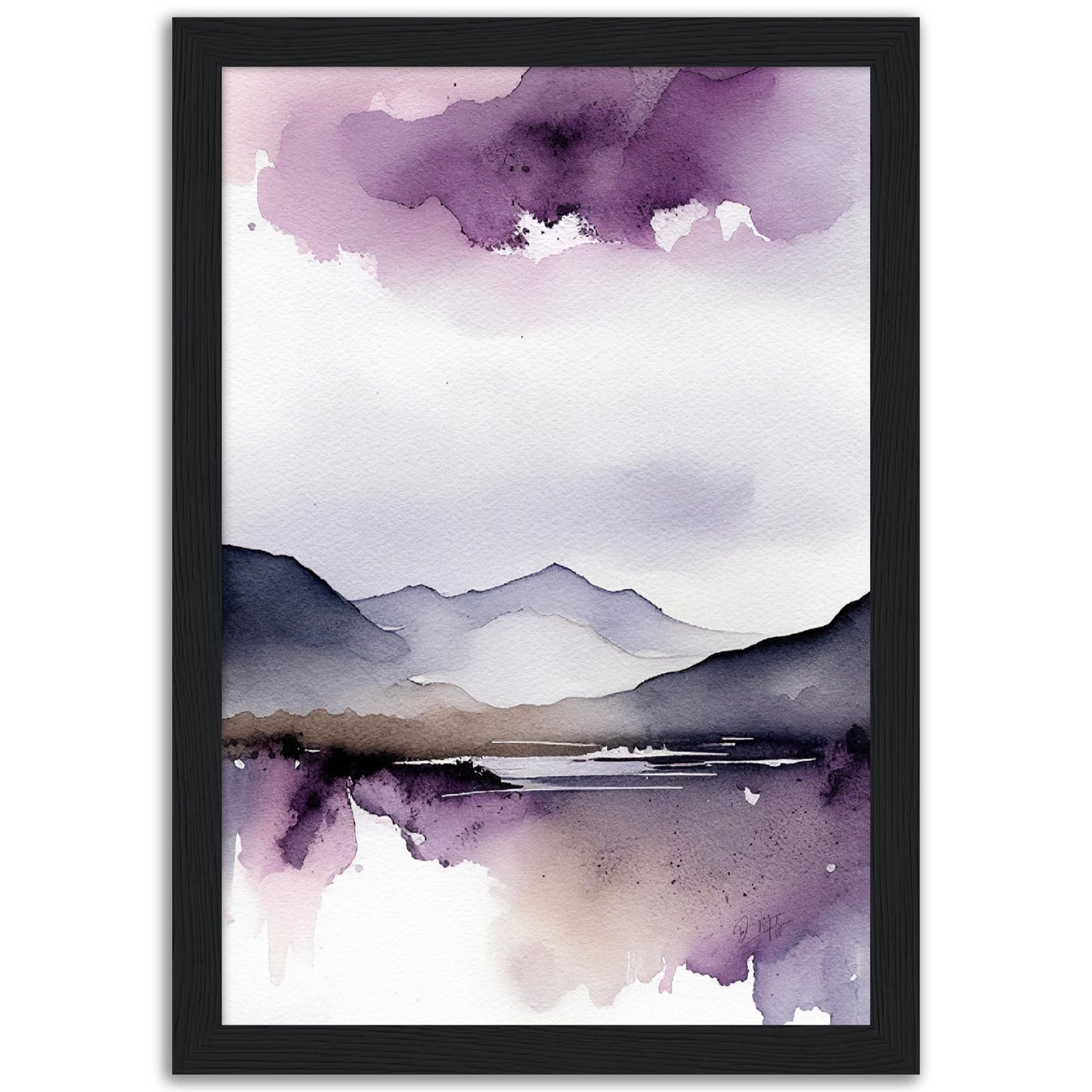 »Purple Mountains« retro poster