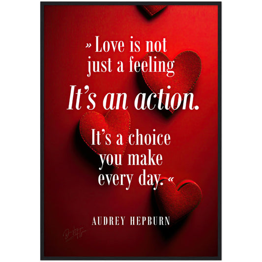 »Love Is Not Just A Feeling« retro poster