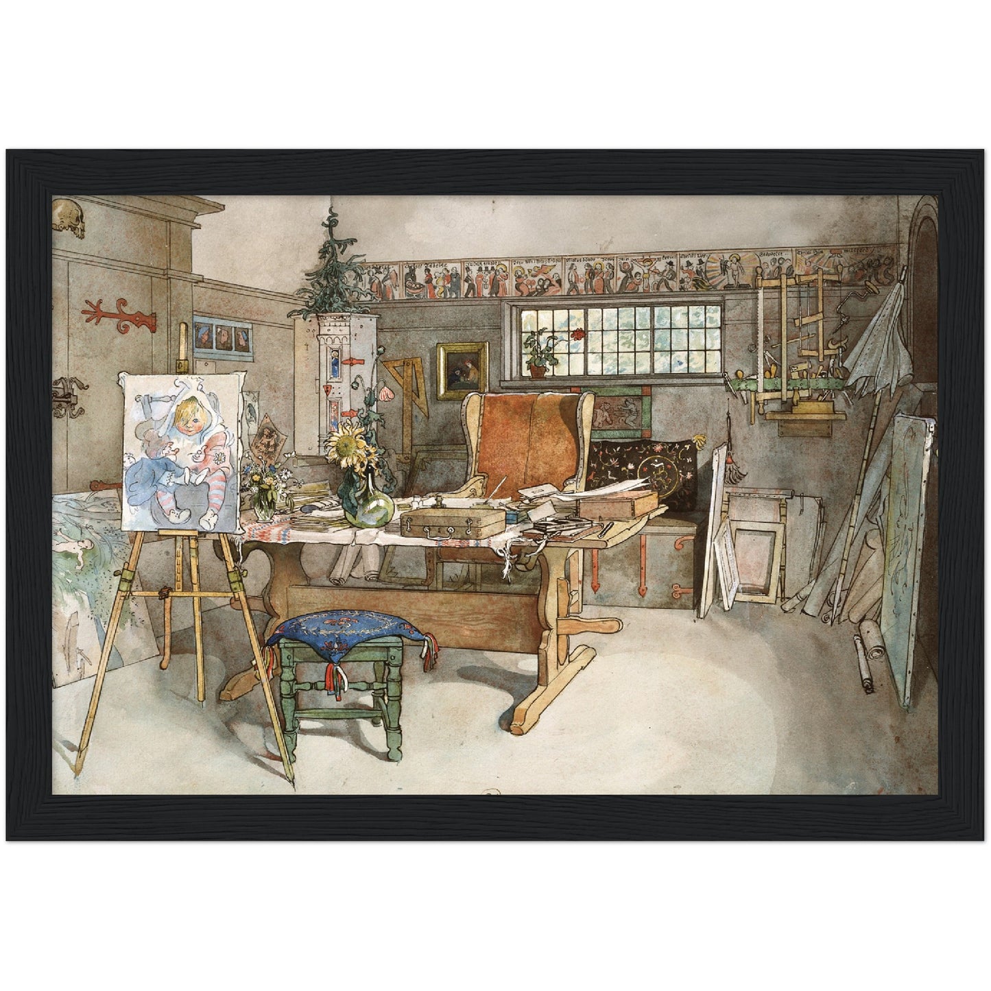 »Ateljén, andra hälften« av Carl Larsson