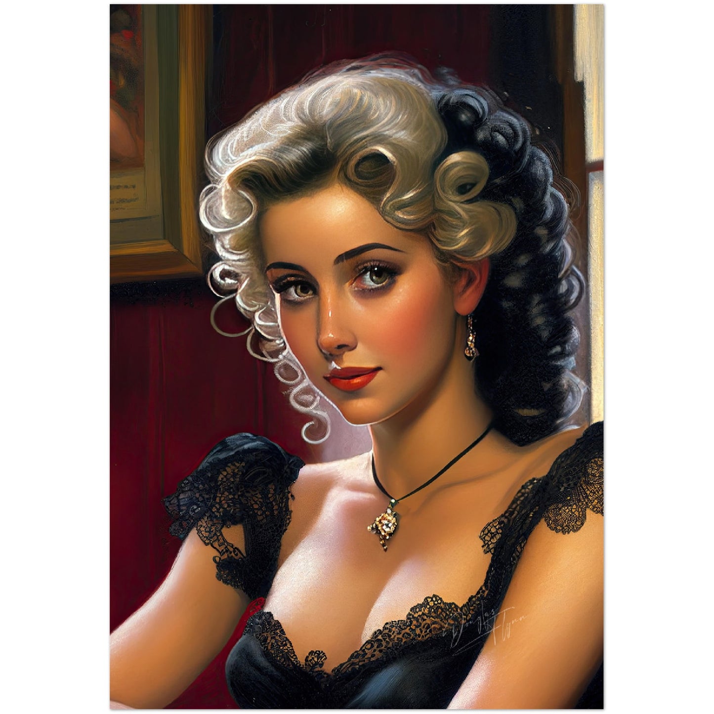 »Sapphire Serenade« retro poster