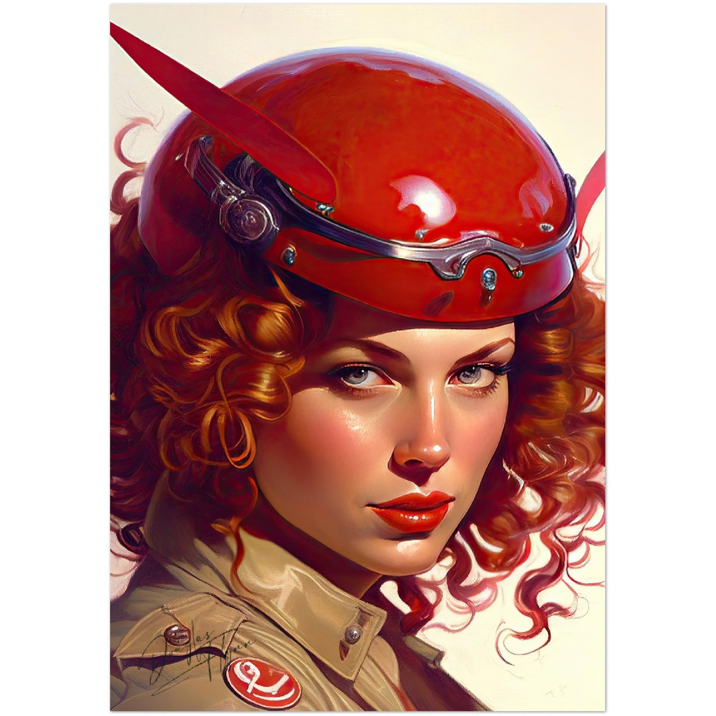»You got permission to land« retro poster