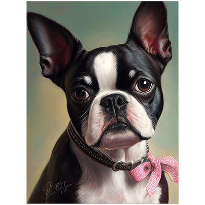 »Boston Terrier med rosett«