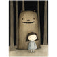 »Fussy Princess And Sulky Troll Playing In The Woods« retro poster