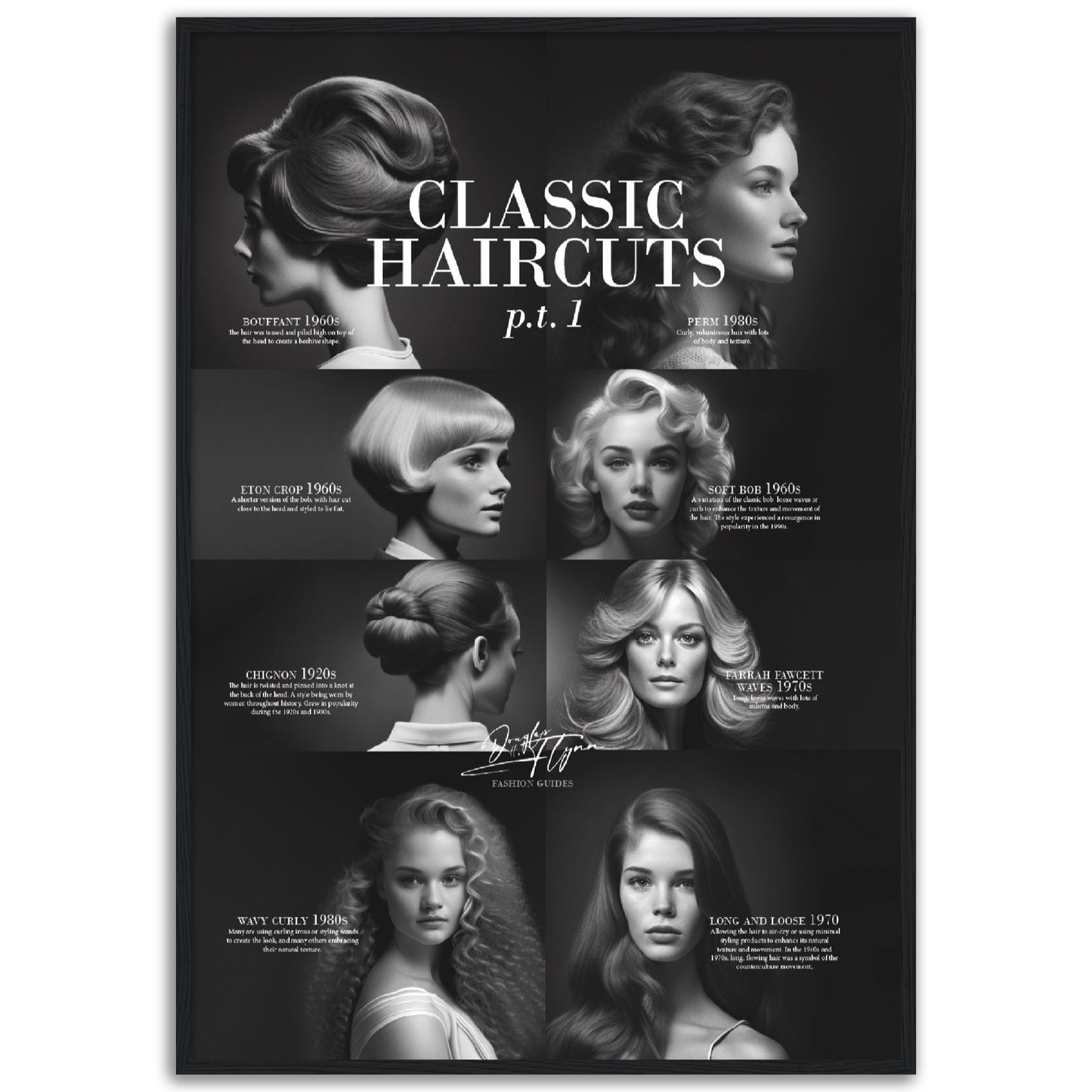»Classic Haircuts, pt 1« retro poster