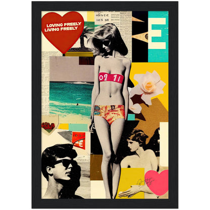 »Loving Freely, Living Freely«retro poster