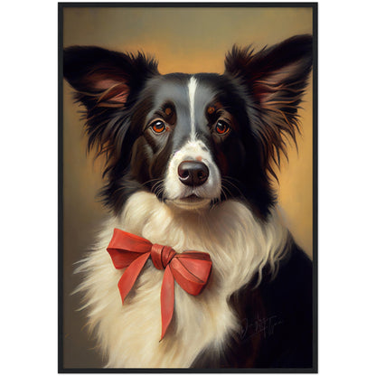 »Border Collie med rosett«