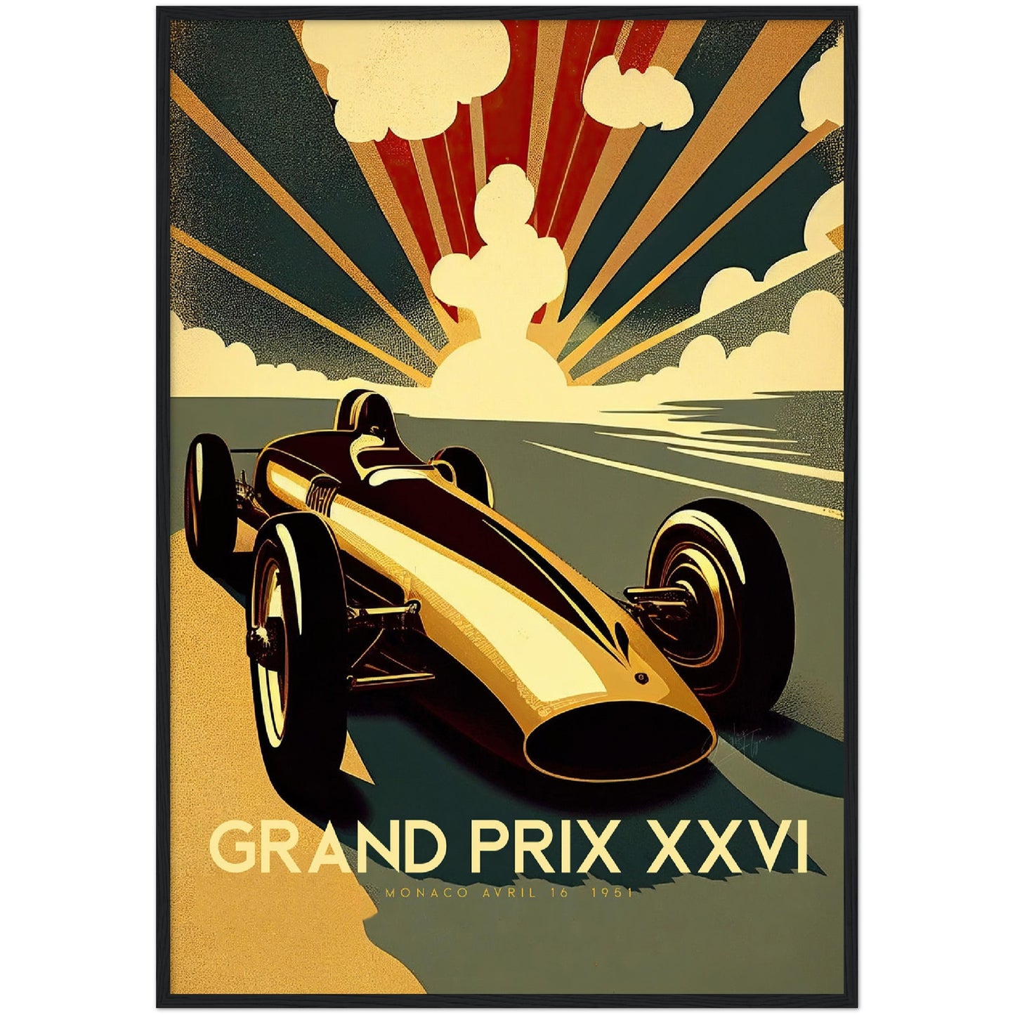 »Journey Through Racing History« retro poster