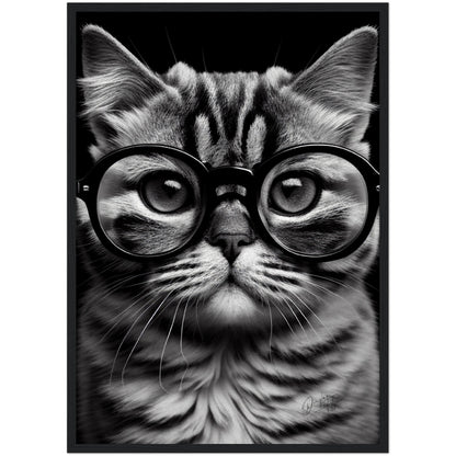 »Purrfect Thinker« retro poster