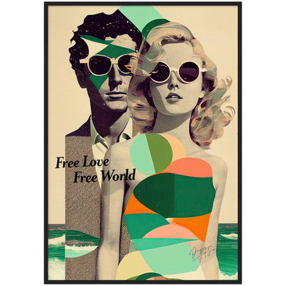 »Free Love, Free World«retro poster