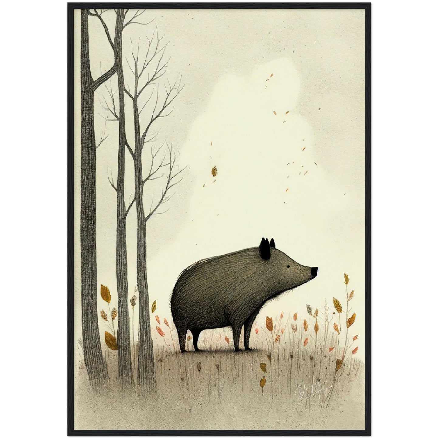 »Wild Boar Grunt And Ruminate« retro poster