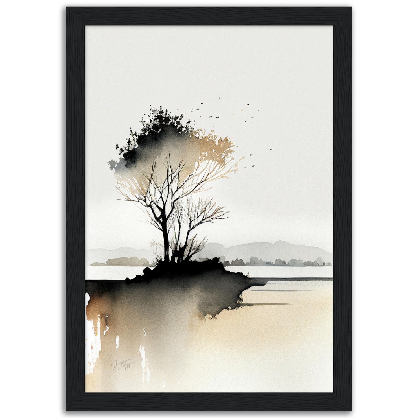 »Passionate Brushstrokes of Nature« retro poster