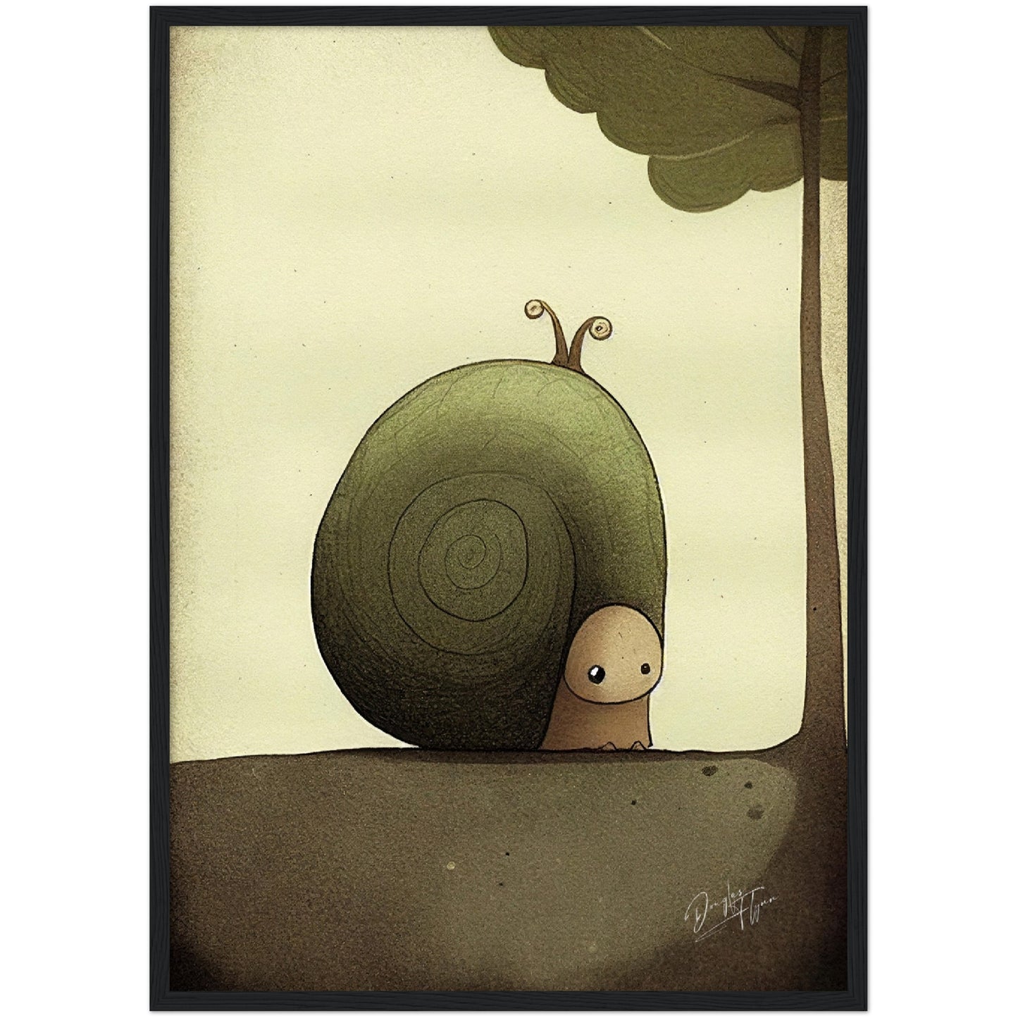 »Snail Pause And Woolgather« retro poster