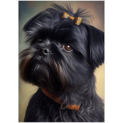 »Affenpinscher med rosett«