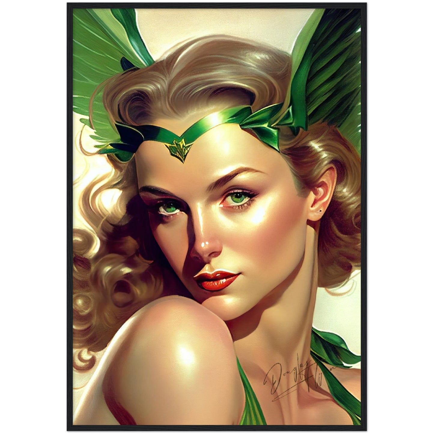 »The Emerald Enforcer« retro poster