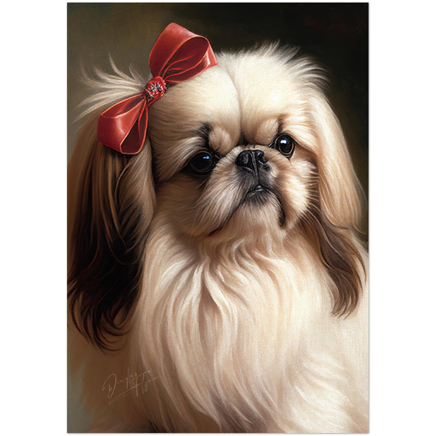 »Pekingese med rosett«