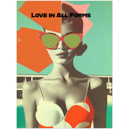 »Love in All Forms«retro poster